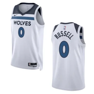 2022-23 Association Edition Minnesota Timberwolves D'Angelo Russell White Swingman Jersey - Alzaintravels