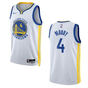 2022-23 Association Edition Golden State Warriors Moses Moody White Swingman Jersey - Alzaintravels