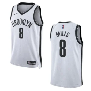 2022-23 Association Edition Brooklyn Nets Patty Mills White Swingman Jersey - Alzaintravels