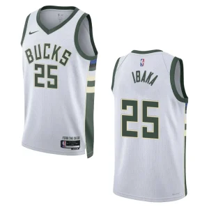 2022-23 Association Edition Milwaukee Bucks Serge Ibaka White Swingman Jersey - Alzaintravels