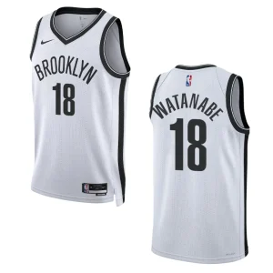 2022-23 Association Edition Brooklyn Nets Yuta Watanabe White Swingman Jersey - Alzaintravels