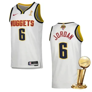 Denver Nuggets 2023 NBA Finals Champions DeAndre Jordan Association White Jersey - Alzaintravels