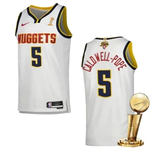 Denver Nuggets 2023 NBA Finals Champions Kentavious Caldwell-Pope Association White Jersey - Alzaintravels
