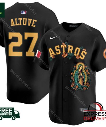 Exclusive Astros Black Jersey  Altuve #27 Design Express Delivery