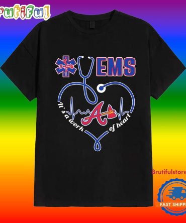 Atlanta Braves It’S A Work Of Heart Heartbeat Nurses Day Shirt