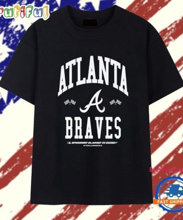 Atlanta Braves Mlb Speedway Classic 2025 Checkered Flag T Shirt