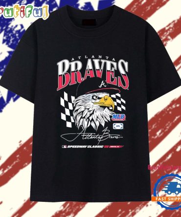 Atlanta Braves Mlb Speedway Classic 2025 Eagle Checkered T Shirt