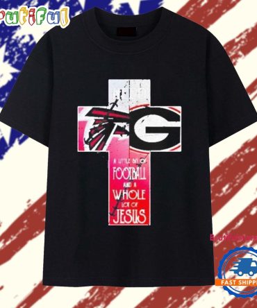 Atlanta Falcons Georgia Bulldogs Football All I Need Today Is A Little Bit Of Football 2025 T Shirt