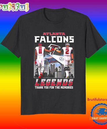 Atlanta Falcons Legends Thank You City Skyline T Shirt