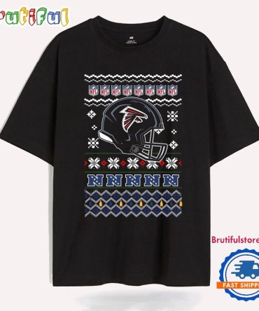 Atlanta Falcons Football Logo Team Helmet Merry Chritmas 2024 T Shirt