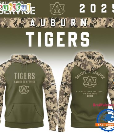 Auburn Tigers 2025 Ncaa Salute To Service Limited New Hoodie