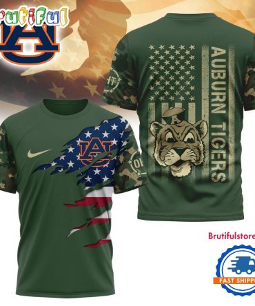 Auburn Tigers 2025 Ncaa Veteran Limited 3D Shirt