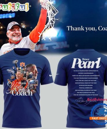 Auburn Tigers 2025 Thank You Coach Bruce Pearl 3D Shirt