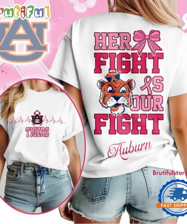 Auburn Tigers Her Fight Is Our Fight Vintage T Shirt