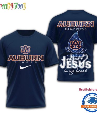 Auburn Tigers Jesus In My Heart All Over Print Shirt