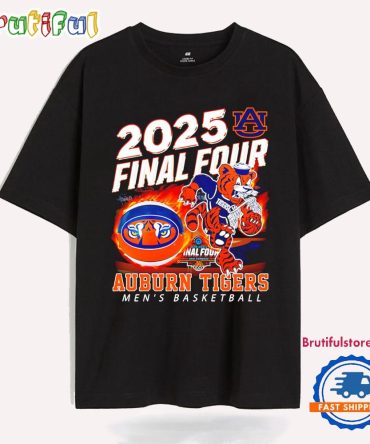 Auburn Tigers Men’S Basketball 2025 Final Four Mascot T Shirt