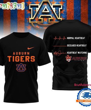 Auburn Tigers Ncaa Heartbeat Unisex 3D Shirt