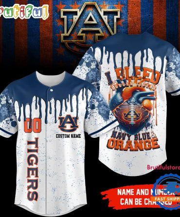 Auburn Tigers Ncaa I Bleed Baseball Jersey