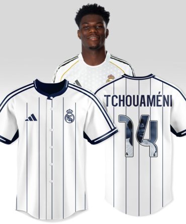 Official Real Madrid Tchouaméni #14 Jersey - Authentic 2023/24 Home Kit