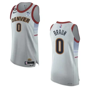 Denver Nuggets City Edition Christian Braun 2022-23 Authentic Sliver Jersey - Alzaintravels