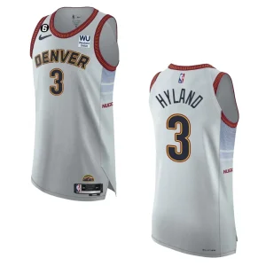 Denver Nuggets City Edition NahShon Hyland 2022-23 Authentic Sliver Jersey - Alzaintravels