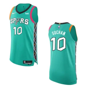San Antonio Spurs City Edition Jeremy Sochan 2022-23 Turquoise Jersey - Alzaintravels