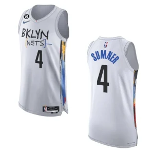 Brooklyn Nets City Edition Edmond Sumner 2022-23 Authentic White Jersey - Alzaintravels