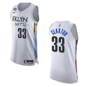 Brooklyn Nets City Edition Nicolas Claxton 2022-23 Authentic White Jersey - Alzaintravels
