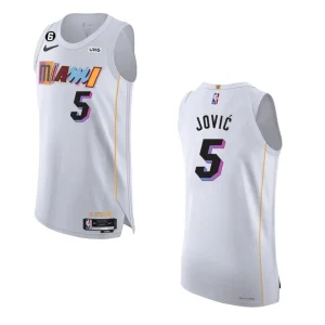 Miami Heat City Edition Nikola Jovic 2022-23 White Jersey - Alzaintravels