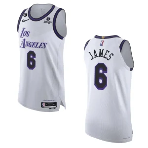 2022-23 Authentic Los Angeles Lakers LeBron James White City Jersey - Alzaintravels