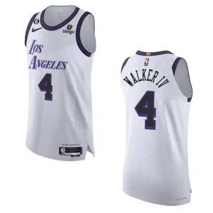 2022-23 Authentic Los Angeles Lakers Lonnie Walker IV White City Jersey - Alzaintravels