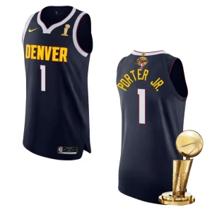 Denver Nuggets 2023 NBA Finals Champions Michael Porter Jr. Authentic Navy Jersey - Alzaintravels