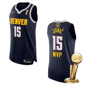 Denver Nuggets 2023 NBA Finals Champions Nikola Jokic Authentic Navy Jersey - Alzaintravels