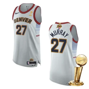 Denver Nuggets 2023 NBA Finals Champions Jamal Murray Authentic White Jersey - Alzaintravels