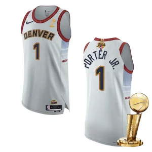 Denver Nuggets 2023 NBA Finals Champions Michael Porter Jr. Authentic White Jersey - Alzaintravels