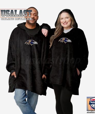 New Nfl Baltimore Ravens Lightweight Blanket Hoodie Hoodie Blanket