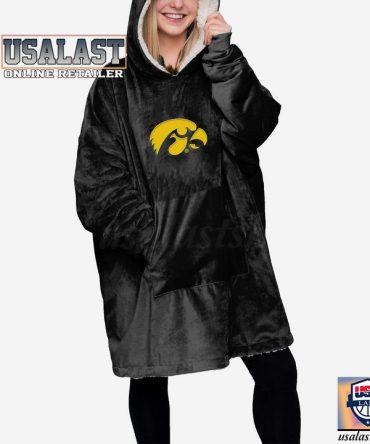 Iowa Hawkeyes Ncaa Blanket Hoodie Hoodie Blanket