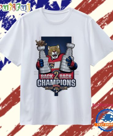 Back 2 Back Champions 2024-2025 Florida Panthers Mascot T Shirt