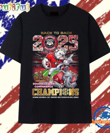 Back To Back 2025 Georgia Bulldogs Southeastern Conferece Champions Vintage T Shirt