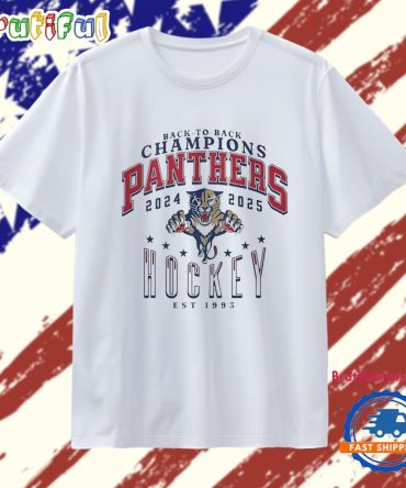 Back To Back Champions Florida Panthers Hockey 2024 2025 Est 1993 T Shirt