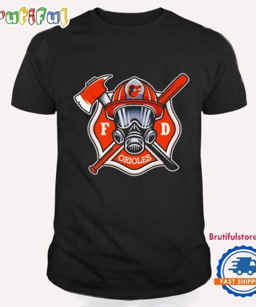 Baltimore Orioles Firefighter-Themed Logo T Shirt