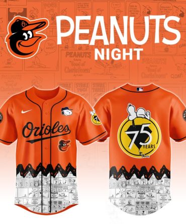 Limited Edition Orioles Peanuts Night Jersey - Celebrate 75 Years With Snoopy!