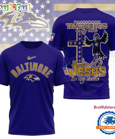 Baltimore Ravens In My Veins In My Heart All Over Print Shirt