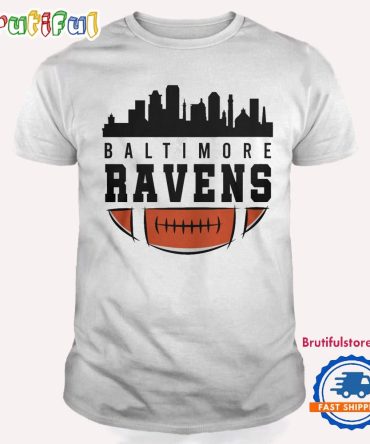 Baltimore Ravens Nfl 2025 City Skyline T Shirt