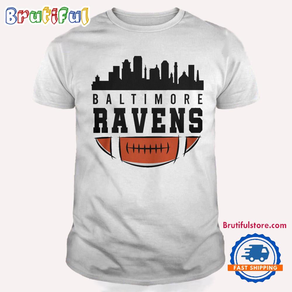 Baltimore Ravens Nfl 2025 City Skyline T Shirt