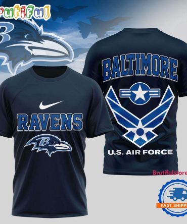 Baltimore Ravens Us Air Force Military Unisex 3D Shirt