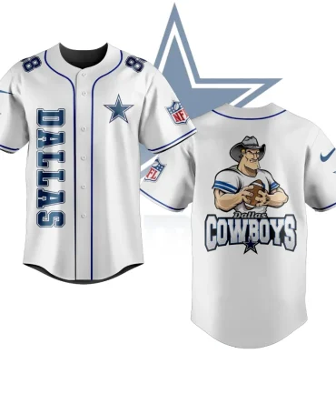 Men'S Dallas Cowboys Baseball Jersey - Stylish Fan Apparel With Logo & Graphics