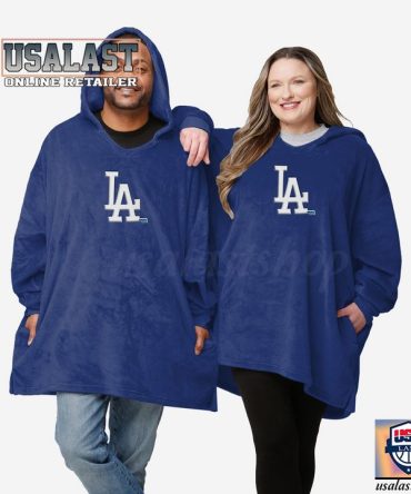 New Mlb Los Angeles Dodgers Lightweight Blanket Hoodie Hoodie Blanket