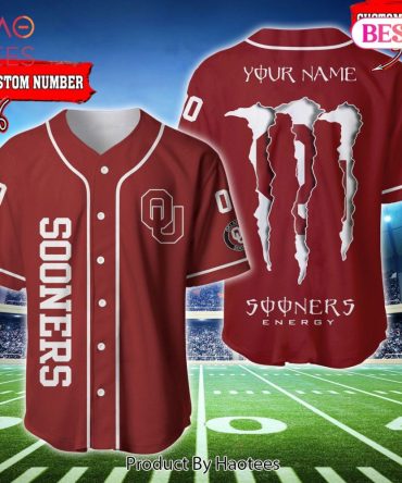 Custom Name & Number Sooners Baseball Jersey - Personalized Sportswear Gift
