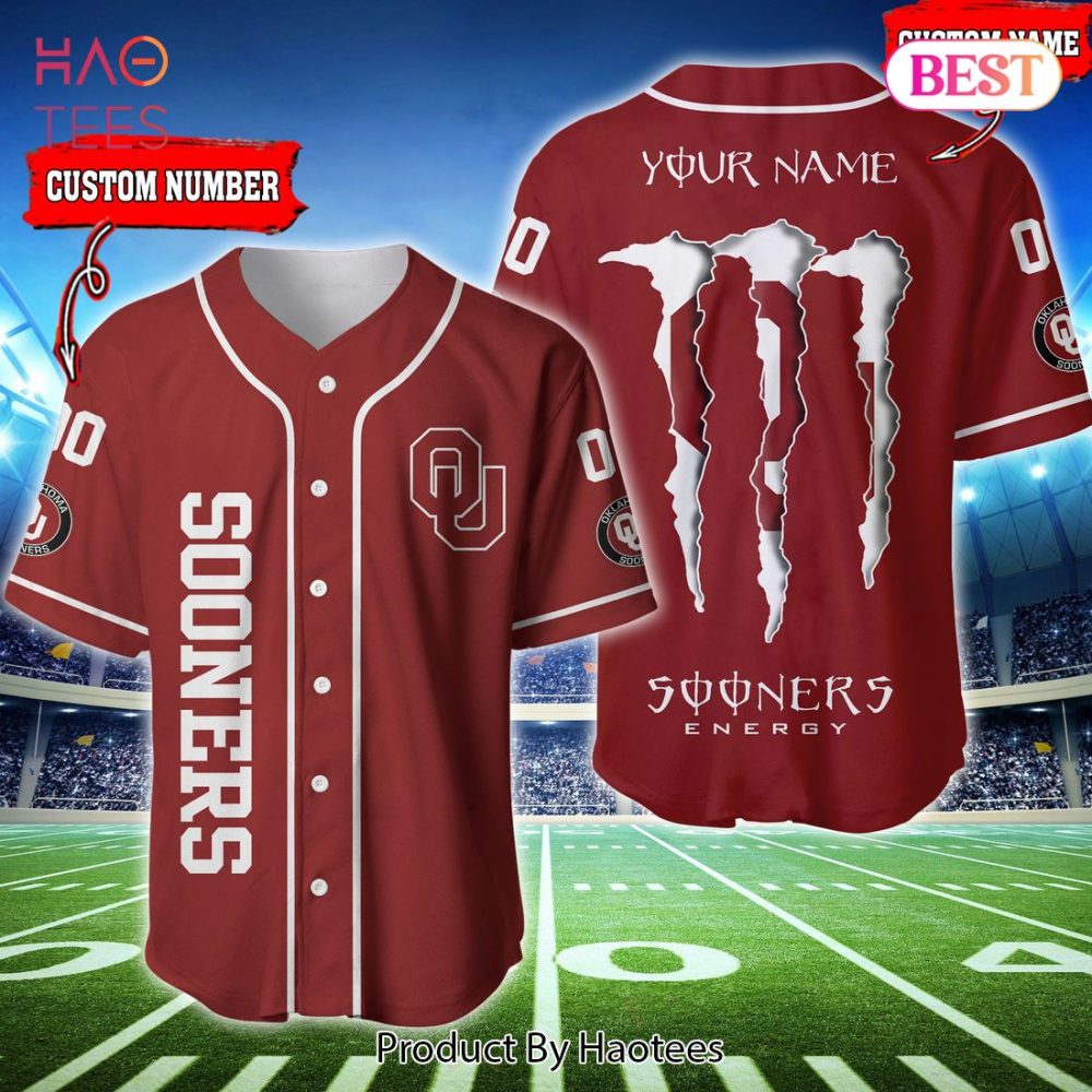 Custom Name & Number Sooners Baseball Jersey - Personalized Sportswear Gift